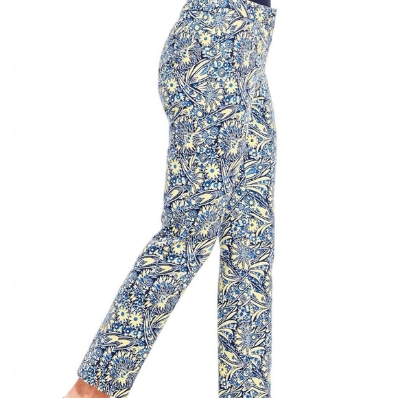 NWT Talbots Scallop Pocket Slim Ankle Pants in Paisley | Size 8 - Picture 2 of 8